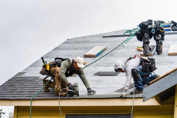 Professional Gutter Installation technician working in Barnegat, NJ